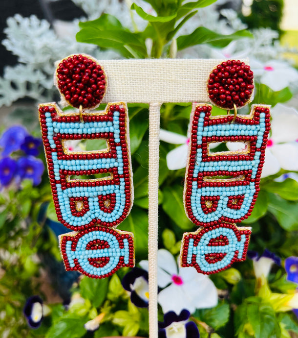 Pi Beta Phi Seed Bead Earrings